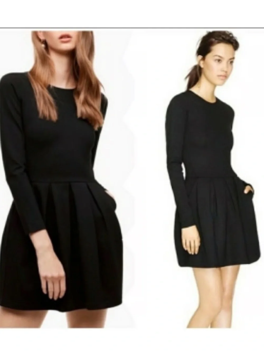 Aritzia Wilfred Tartine Dress In Black/Heather Black